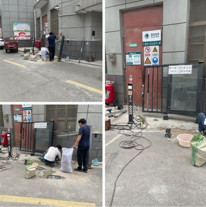 修復(fù)大門(mén)除隱患，確保住戶(hù)安全出行